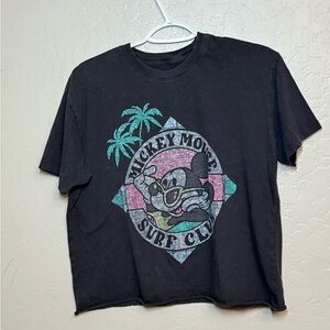 Hollister California Black Graphic Crop Top